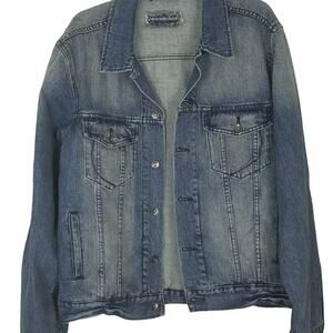 Paper Denim & Cloth denim jacket XL Boho Distressed Jeans Western Grunge